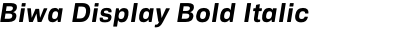 Biwa Display Bold Italic